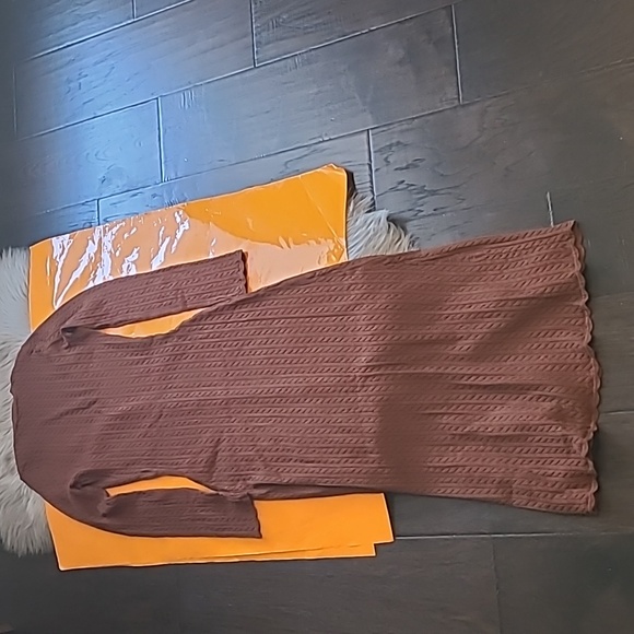 Nwt! Sezane Charlie Midi dress hazelnut - Picture 12 of 13
